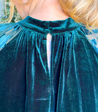 Load image into Gallery viewer, The Happiness of Christmas Forest Green Velvet & Velvet Burnout Long Sleeve Top