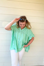 Load image into Gallery viewer, Mint Mojito Wrinkle Gauze Top