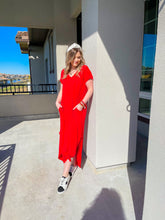 Load image into Gallery viewer, Short On Time Short Sleeve Maxi Dress