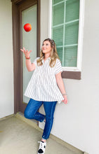 Load image into Gallery viewer, Back To The Basics Black & White Stripe Top