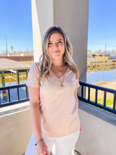Load image into Gallery viewer, Stay Basic Pocket Tee in Blush Pink