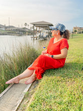 Load image into Gallery viewer, Short On Time Short Sleeve Maxi Dress