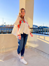 Load image into Gallery viewer, Señorita I Need A Margarita Floral Embroidery Top