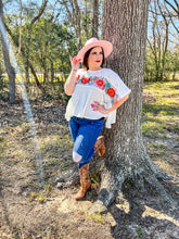 Load image into Gallery viewer, Señorita I Need A Margarita Floral Embroidery Top