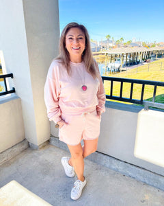 Why Not Blush Pink Cropped Pullover