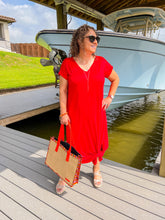 Load image into Gallery viewer, Short On Time Short Sleeve Maxi Dress