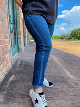 Load image into Gallery viewer, Amanda Kancan Dark Wash High Rise Straight Jeans