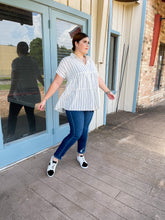 Load image into Gallery viewer, Back To The Basics Black & White Stripe Top