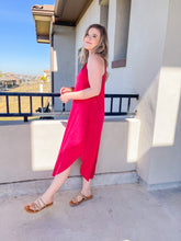 Load image into Gallery viewer, Sweet Advice Red Raspberry Midi Dress