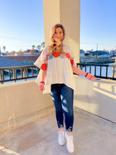 Load image into Gallery viewer, Señorita I Need A Margarita Floral Embroidery Top