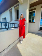 Load image into Gallery viewer, Short On Time Short Sleeve Maxi Dress