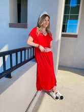 Load image into Gallery viewer, Short On Time Short Sleeve Maxi Dress