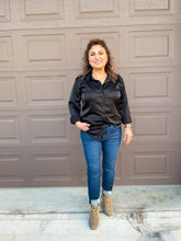 Load image into Gallery viewer, Charmer Satin Charmeuse Button Down Shirt