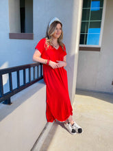 Load image into Gallery viewer, Short On Time Short Sleeve Maxi Dress