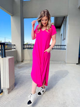 Load image into Gallery viewer, Short On Time Short Sleeve Maxi Dress