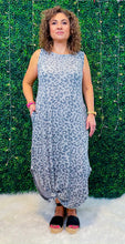 Load image into Gallery viewer, Yes You Can Gray Leopard Tank Maxi Dress
