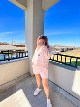 Load image into Gallery viewer, Why Not Blush Pink Lounge Shorts with Drawstring