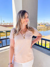 Load image into Gallery viewer, Stay Basic Pocket Tee in Blush Pink