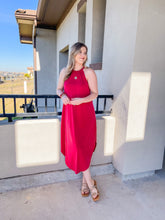 Load image into Gallery viewer, Sweet Advice Red Raspberry Midi Dress