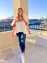 Load image into Gallery viewer, Señorita I Need A Margarita Floral Embroidery Top