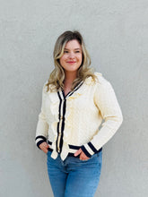 Load image into Gallery viewer, Nantucket Nights Cable Knit Cardigan Sweater
