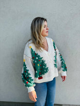 Load image into Gallery viewer, Evergreen Dreams Christmas Tree Cozy Sweater Cardigan
