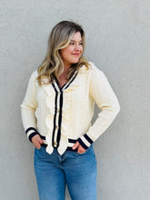 Load image into Gallery viewer, Nantucket Nights Cable Knit Cardigan Sweater