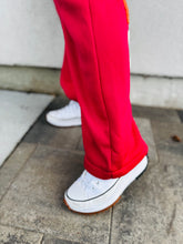 Load image into Gallery viewer, Fa La La Lounge Pants-Red with Embroidered &quot;Merry Christmas&quot;