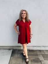 Load image into Gallery viewer, Gameday Glam Burgundy Athleisure Dress
