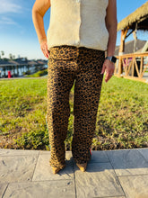 Load image into Gallery viewer, The Untamed Traveler Leopard Denim with Red &amp; Green Trim