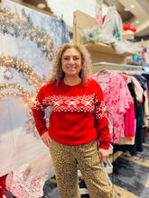 Load image into Gallery viewer, Jingle Bows Red Knit Sweater