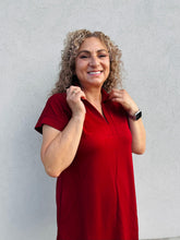 Load image into Gallery viewer, Gameday Glam Burgundy Athleisure Dress