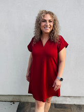 Load image into Gallery viewer, Gameday Glam Burgundy Athleisure Dress