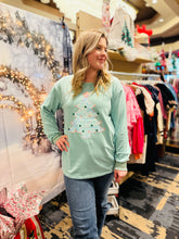 Load image into Gallery viewer, Evergreen Sparkle Mint Sweatshirt