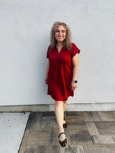 Load image into Gallery viewer, Gameday Glam Burgundy Athleisure Dress