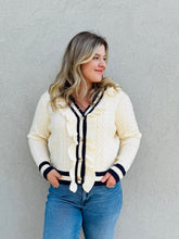 Load image into Gallery viewer, Nantucket Nights Cable Knit Cardigan Sweater