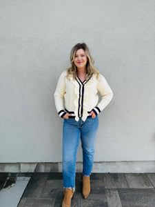 Nantucket Nights Cable Knit Cardigan Sweater
