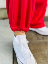 Load image into Gallery viewer, Fa La La Lounge Pants-Red with Embroidered &quot;Merry Christmas&quot;