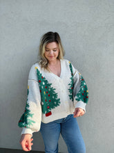 Load image into Gallery viewer, Evergreen Dreams Christmas Tree Cozy Sweater Cardigan