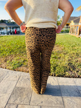 Load image into Gallery viewer, The Untamed Traveler Leopard Denim with Red &amp; Green Trim