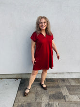 Load image into Gallery viewer, Gameday Glam Burgundy Athleisure Dress