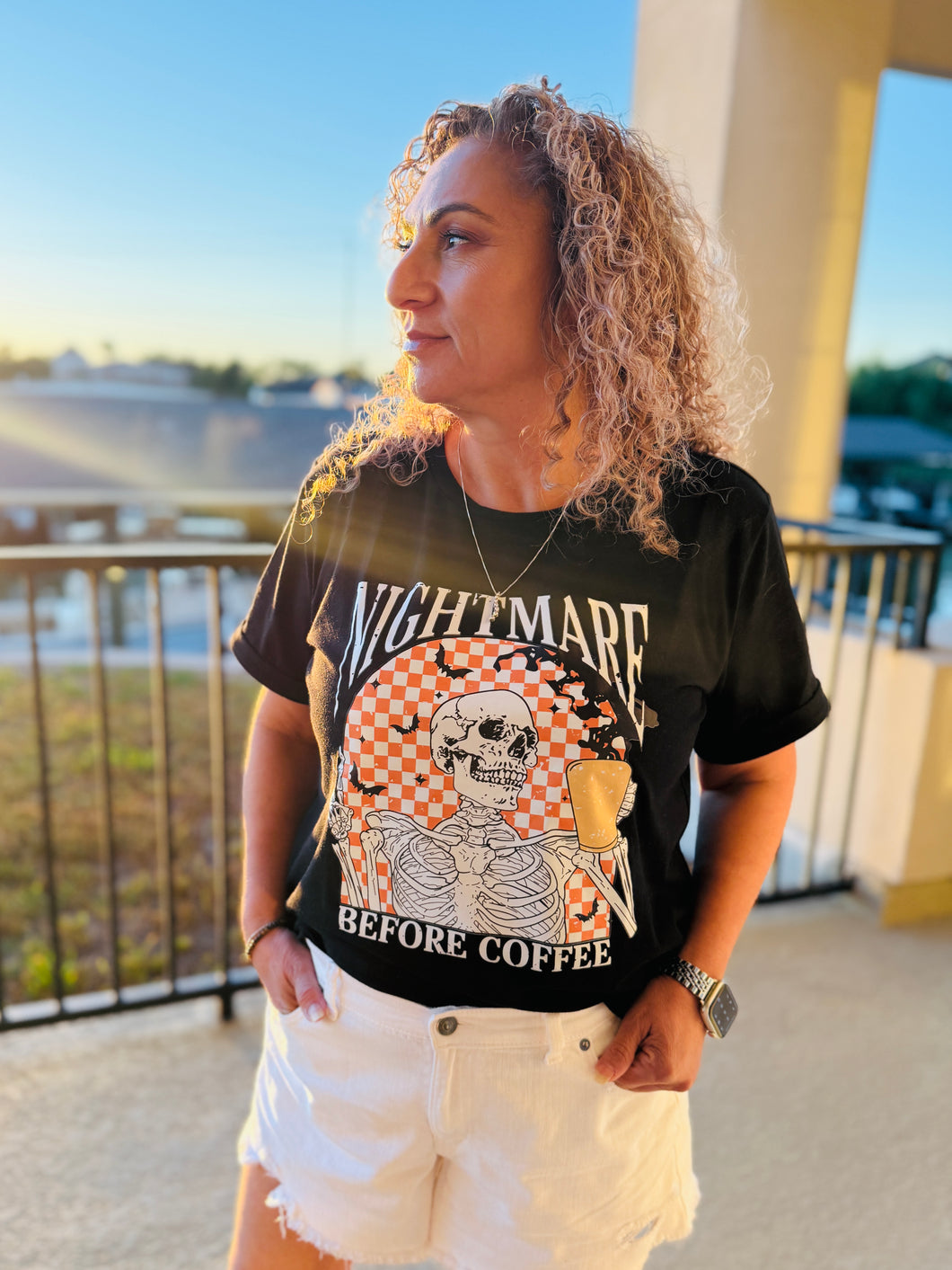 Nightmare Before Coffee Graphic Tee Shirt