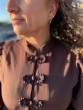 Load image into Gallery viewer, Espresso Yourself Chocolate Peplum Blouse
