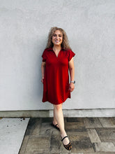 Load image into Gallery viewer, Gameday Glam Burgundy Athleisure Dress