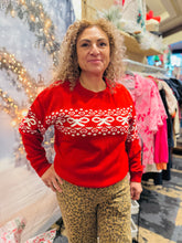 Load image into Gallery viewer, Jingle Bows Red Knit Sweater