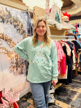 Load image into Gallery viewer, Evergreen Sparkle Mint Sweatshirt