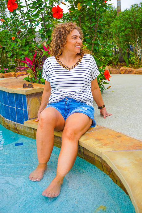 stripe, black, white, comfy, basic, tee, t shirt, leopard, animal print, cute, easy