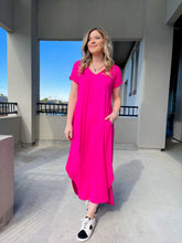 Load image into Gallery viewer, Short On Time Short Sleeve Maxi Dress