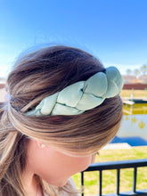 Load image into Gallery viewer, Spring Has Sprung Green Braided Headband