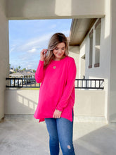 Load image into Gallery viewer, Bright &amp; Cheery Fuchsia Dolman Sleeve Top